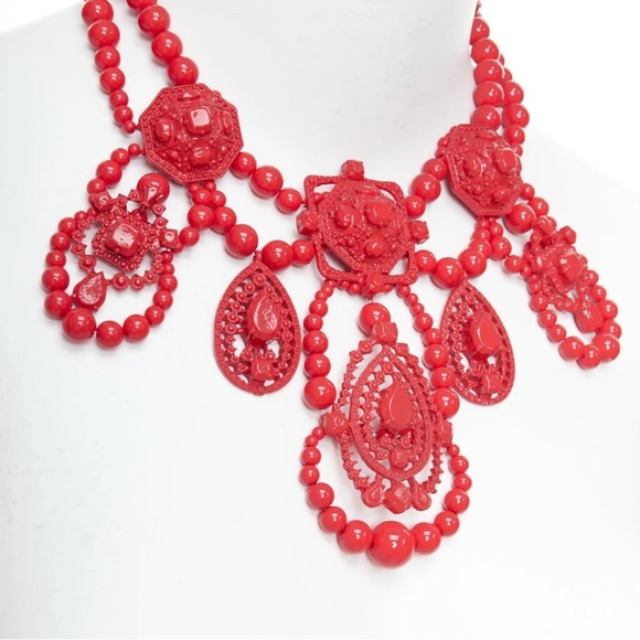 Lanvin for H&M red statement necklace - Picture 4 of 4